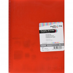 Organiser Folder Grafoplas Multiline Maxiplas Red A4 50 Covers