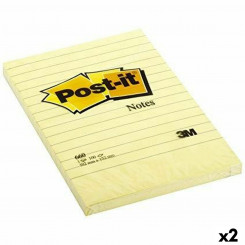 Наклейки для заметок Post-it XL 15,2 x 10,2 см Желтый (2 шт.)