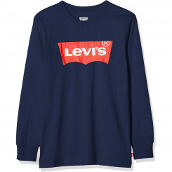 Детская футболка с длинным рукавом Levi's Batwing Темно-синяя