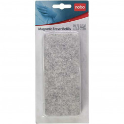 Replacement Nobo Magnetic Board eraser 10Units 7,5 x 16 cm Grey
