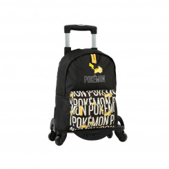 Школьный рюкзак на колесах Pokémon Pikachu Черный