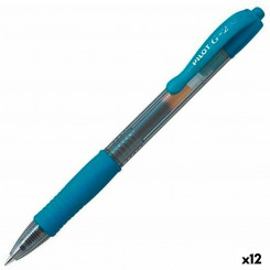Ручка гелевая Pilot G-2 Бирюзовая 0,4 мм (12 шт.)