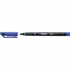 Перманентный маркер Stabilo OHPen Blue 0,7 мм (10шт.)