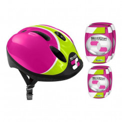Set of helmets and knee pads Pink Helmet Knee pads Elbow guards