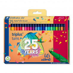 Set of Felt Tip Pens Staedtler Triplus 323 25 Pieces Multicolour