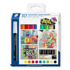Set of Felt Tip Pens Staedtler Lumocolor 349 10 Pieces Multicolour 2,4 mm