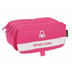 Тройная сумка Benetton Raspberry 21,5 x 10 x 8 см Фуксия
