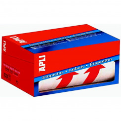 Roll of Labels Apli Red White Arrows Vertical 90 x 130 mm