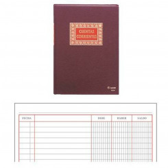 Account Book DOHE 09908 Burgundy A4 100 Sheets