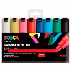 Set of Felt Tip Pens POSCA PC-8K Multicolour 8 Pieces 1 Unit