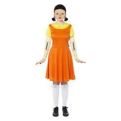 Täiskasvanute kostüüm Kalmaarimängu oranž plastik sünteetiline (renoveeritud B)