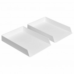 Klassifikatsioonialus Amazon Basics White Plastic (2 ühikut) (renoveeritud A+)