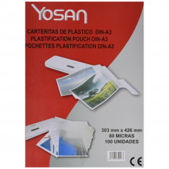 Laminating sleeves Yosan Transparent A3 (100 Units)