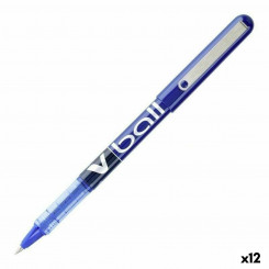 Roller Pen Pilot V Ball, 0,7 mm sinine metall/plast (12 ühikut)