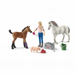Playset Schleich Vet visiting mare and foal Horse Plastic