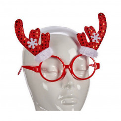 Glasses Reindeer Red Plastic