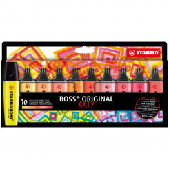 Набор флуоресцентных маркеров Stabilo Boss Original Arty, 10 штук, разноцветные