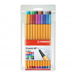 Set of Felt Tip Pens Stabilo Point 88 20 Pieces Multicolour