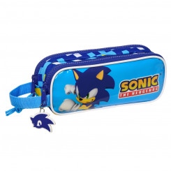 Double Carry-all Sonic Speed Blue 21 x 8 x 6 cm