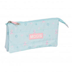 Triple Carry-all Moos Garden Turquoise 22 x 12 x 3 cm