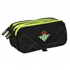 Тройная сумка для переноски Real Betis Balompié 21,5 x 10 x 8 см Черный лайм