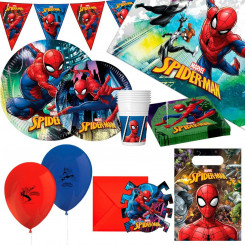 Party supply set Spiderman 66 Pieces
