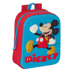 Школьная сумка Клуб Микки Мауса 3D Красный Синий 22 x 27 x 10 см