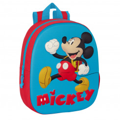 Школьная сумка Клуб Микки Мауса 3D 27 x 33 x 10 см Красный Синий