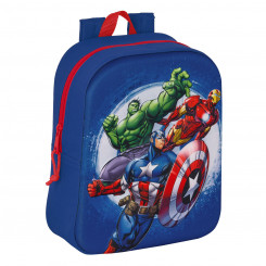 School Bag The Avengers 3D Navy Blue 22 x 27 x 10 cm