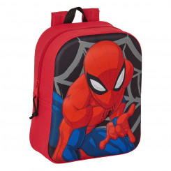 School Bag Spiderman 3D Red Black 22 x 27 x 10 cm