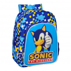 School Bag Sonic Speed 26 x 34 x 11 cm Blue