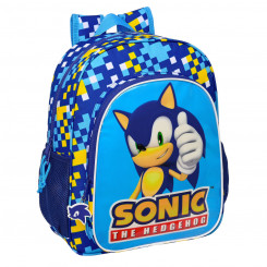 Школьная сумка Sonic Speed 32 x 38 x 12 см, синяя