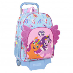 Школьный рюкзак на колесах My Little Pony Wild & free Синий Розовый 33 x 42 x 14 см