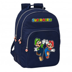 Школьная сумка Super Mario, темно-синяя 32 x 42 x 15 см