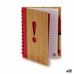 Spiral Notebook with Pen 14 x 18 cm Symbols (12 Units)