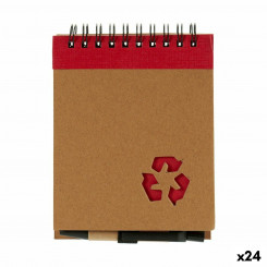 Spiral Notebook with Pen Recycled cardboard 1 x 10 x 13 cm (24 Units)