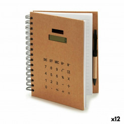 Блокнот на спирали с ручкой-калькулятором 2,5 x 21 x 18 см (12 шт.)