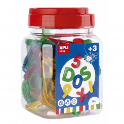 Educational Game Apli Transparent Plastic Multicolour Numbers and letters
