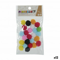 Materials for Handicrafts Balls Multicolour Ø 2 cm (12 Units)