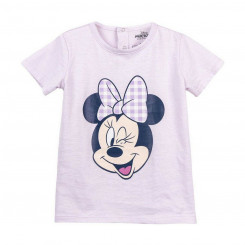 Laste lühikeste varrukatega T-särk Minnie Mouse Purple