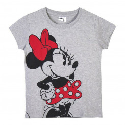 Child's Short Sleeve T-Shirt Minnie Mouse Grey