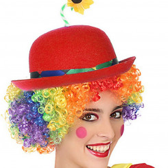 Шляпа Клоуна Красная Многоцветная