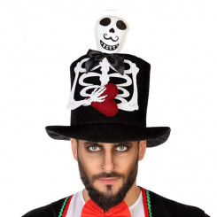Müts Halloween Skeleton Black