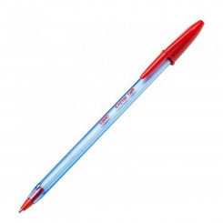 Pen Bic Cristal Soft 1-2 mm Red Transparent (50 Units)