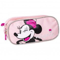 Kahekordne kaasaskantav Minnie Mouse Roosa 22,5 x 8 x 10 cm