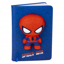 Märkmik Spiderman SQUISHY Sinine 18 x 13 x 1 cm