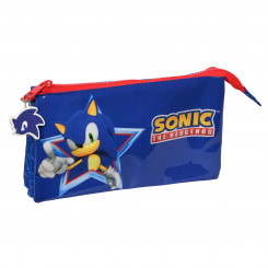 Тройная сумка для переноски Sonic Let's Roll Темно-синий 22 x 12 x 3 см