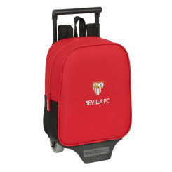 Школьный рюкзак на колесах Sevilla Fútbol Club Черный Красный 22 x 27 x 10 см