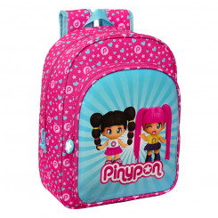 School Bag Pinypon Blue Pink 26 x 34 x 11 cm
