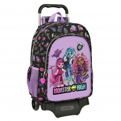Школьный рюкзак на колесах Monster High Creep Black 33 x 42 x 14 см